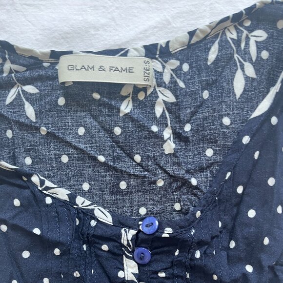 Floral Navy Mini Dress - Picture 4 of 4